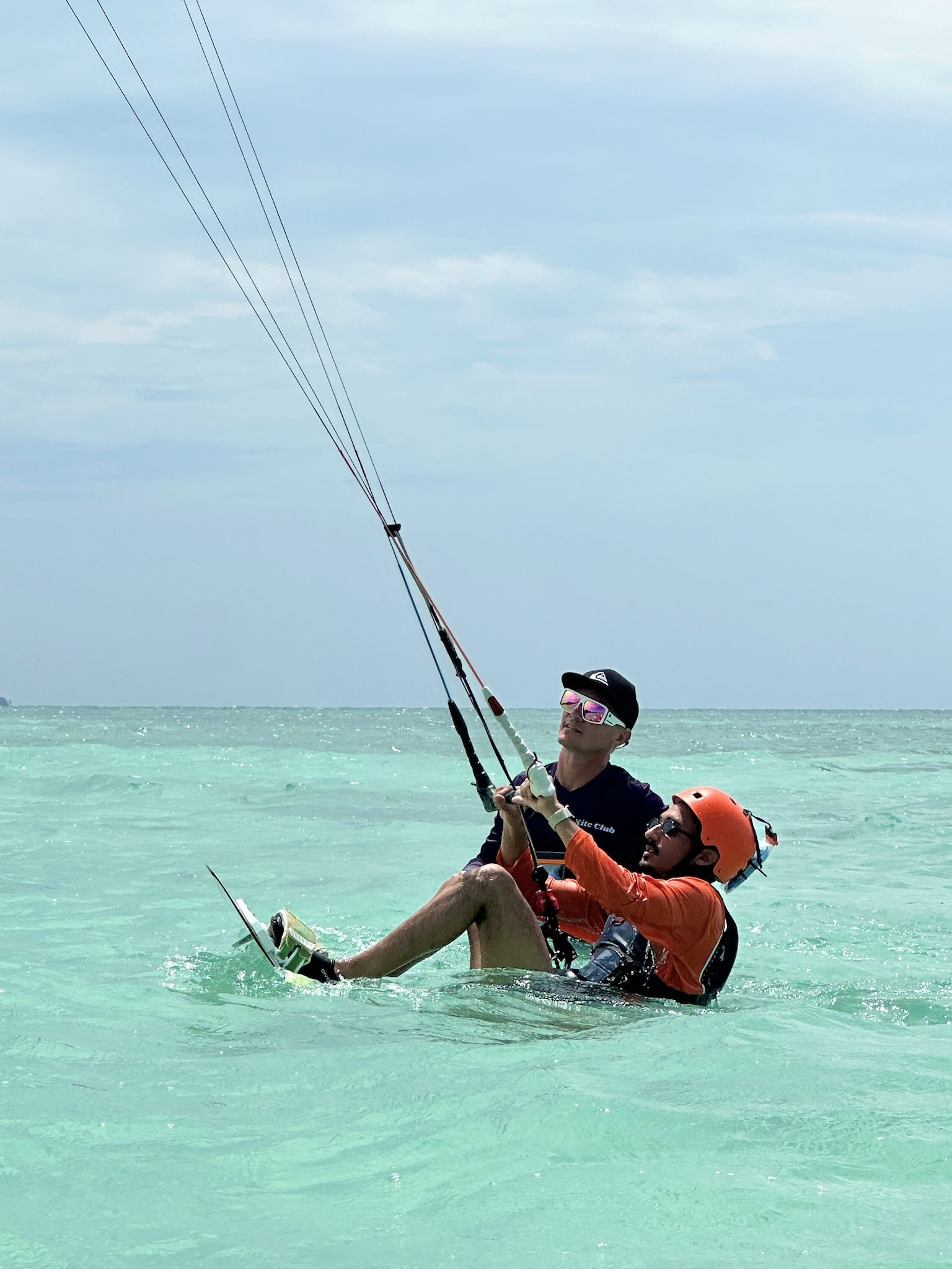 Kitesurfing refresh lesson Koh Samui — private coaching session on flat water lagoon